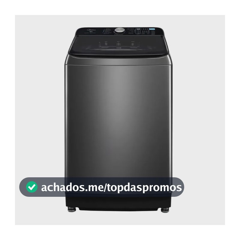 Máquina de Lavar Midea 16,5Kg MA512W165/GK-04 Wave Impeller Função Turbo Titanium