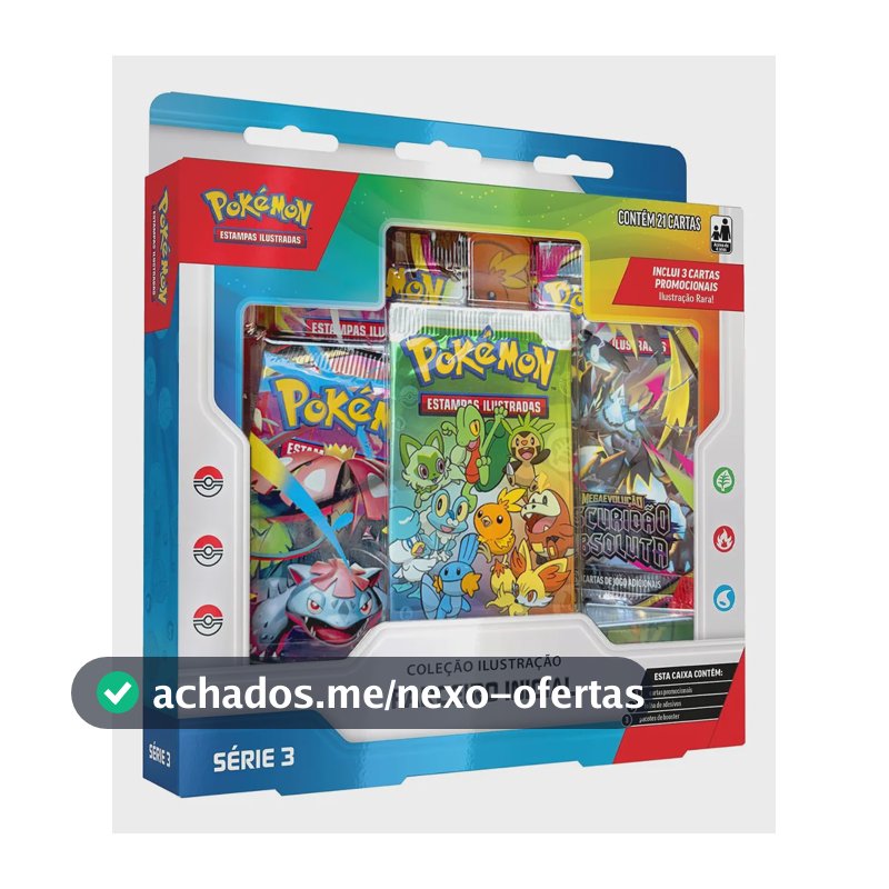 Box Pokemon Série 3 Coleção Parceiro Inicial 21 Cartas Series 3 Português