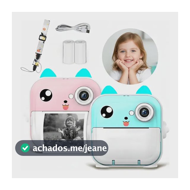 Câmera Infantil Térmica Portátil Instantânea Fotos E Bobinas