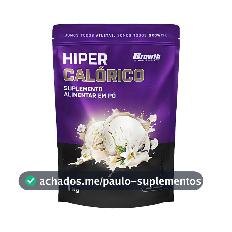Hipercalórico 1kg Growth Supplements - Sabor Baunilha