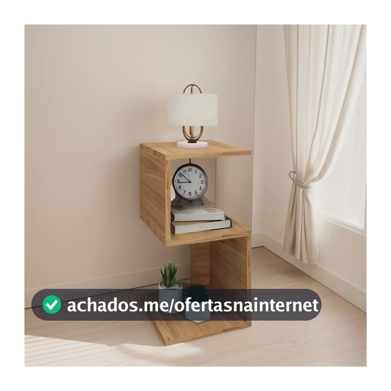 Mesa De Cabeceira Nicho De Mdp Mesinha Quarto Sala Decoração Brovália Marrom