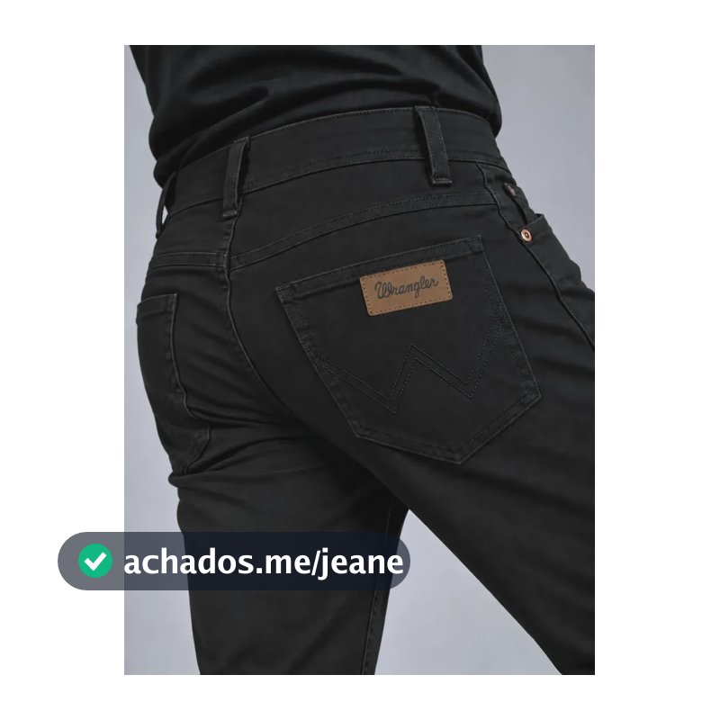 Calça Wrangler Sarja Slim Com Lycra Texas Original Importada Preto 32us - 42br