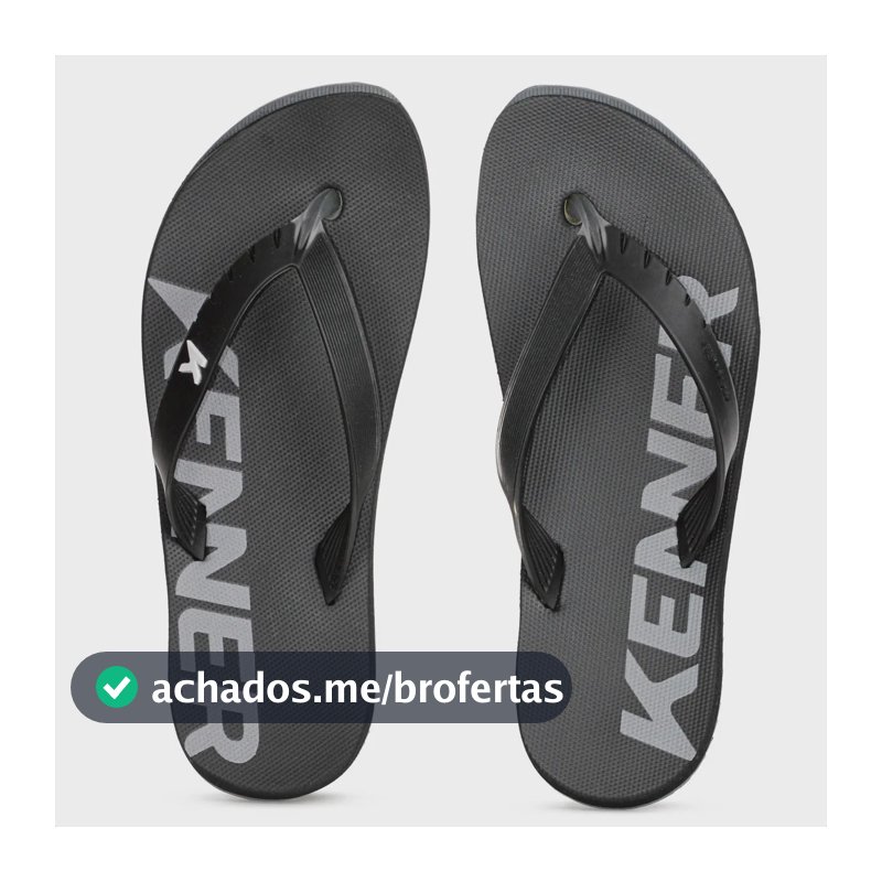 Chinelo Kenner Praia Casual Gel Maleável Palmilha Ergonômica Preto 40 Br