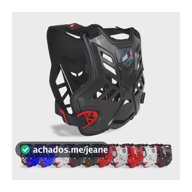 Colete Amx Control Protetor Peito Trilha Motocross Enduro Preto / Preto