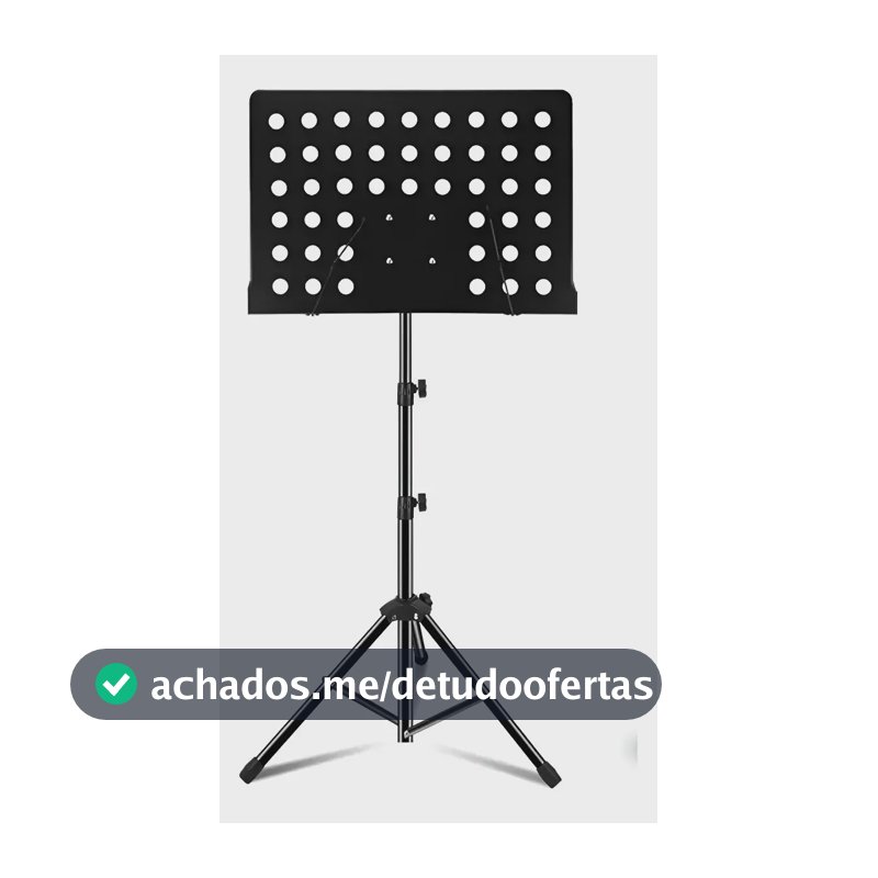 Estante Partitura Maestro Reforçada Púlpitos Pastas Divine Preto