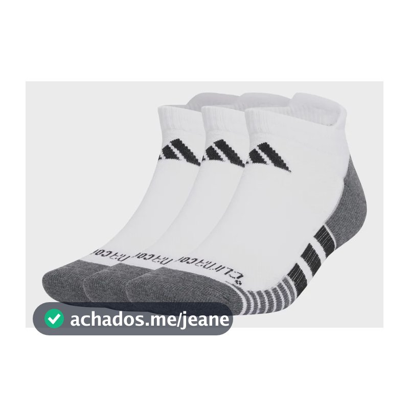 Meias Soquete Performance Climacool 3 Pares adidas Branco G