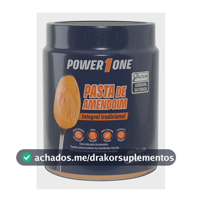 Pasta de Amendoim Integral Power 1 One Pote 1,005kg