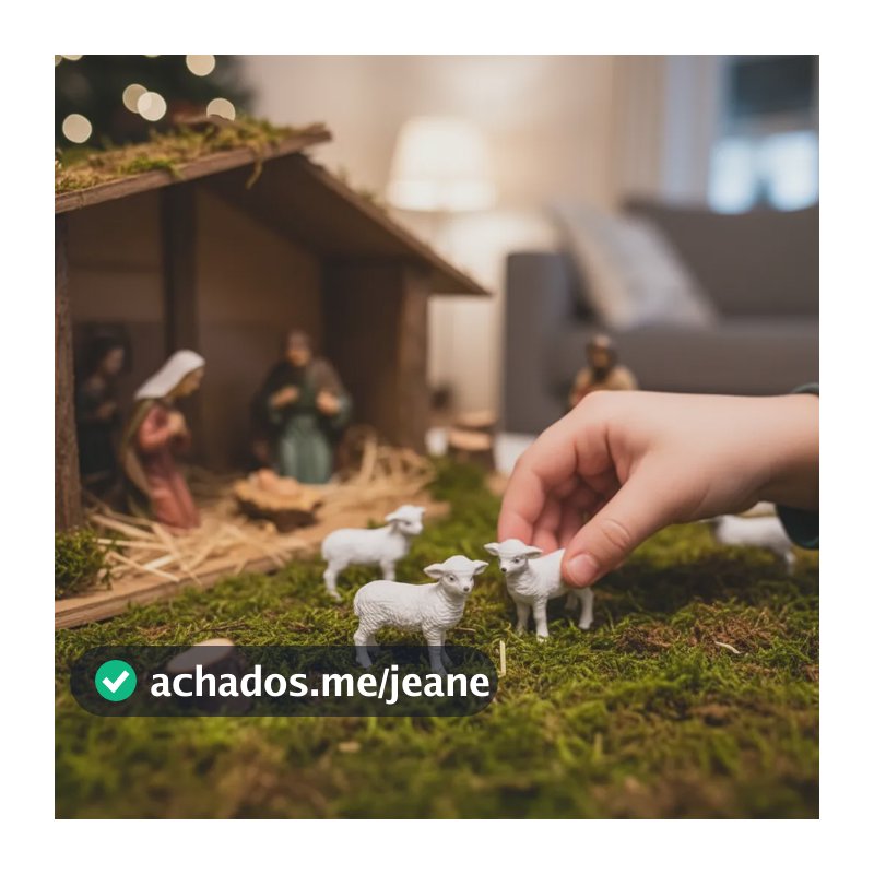 Mini Ovelha 6 Unidades- Presépio De Natal, Batizados