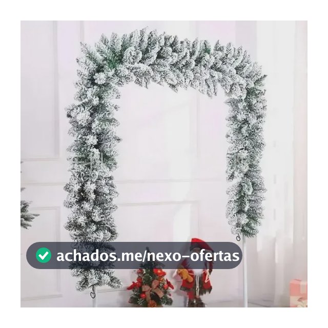Galhos Decorativos De Natal Em Branco E Verde 180cm H