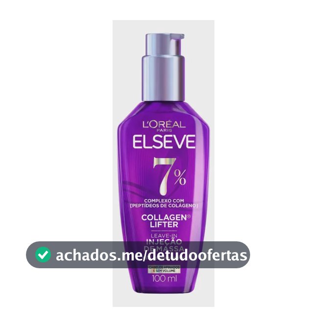 L'oréal Paris Elseve Collagen Lifter Leave-in Sérum Capilar Para Cabelos Finos Injeção de Massa com Peptídeos de Colágeno Aumenta o Volume em 61% e Encorpa os Fios por 72h 100ml