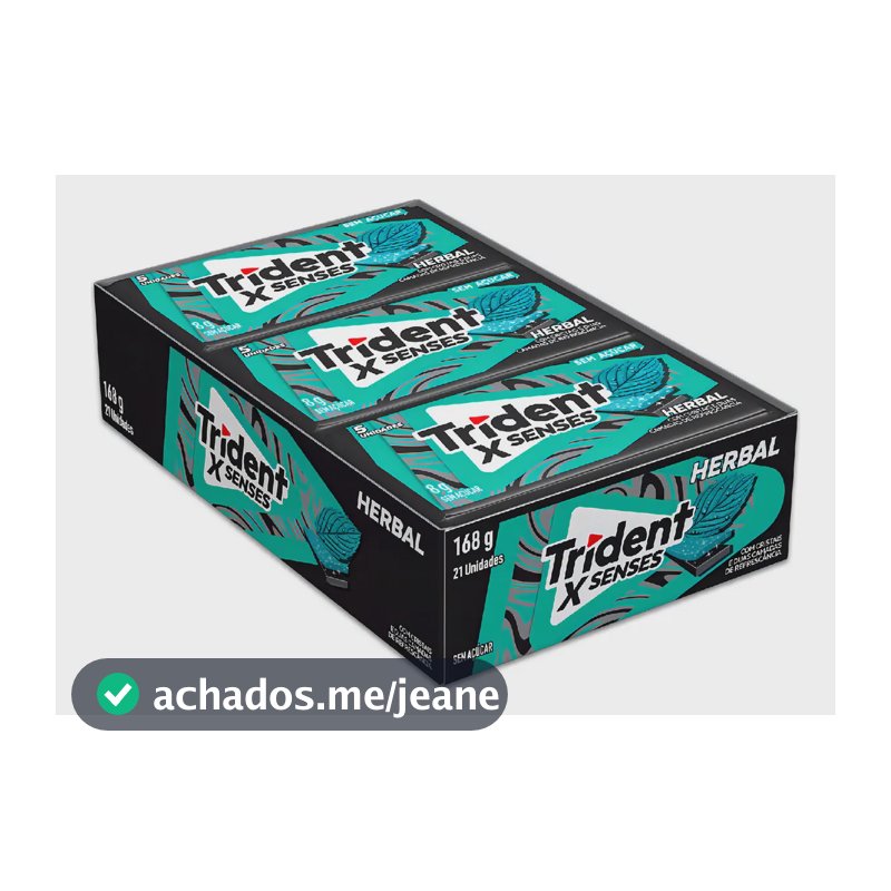 Trident Chiclete Sabor Herbal Sem Açucar 21 unidades de 8g