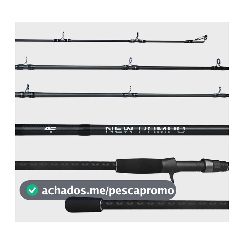 Vara Para Carretilha Albatroz New Pampo 2,40m 20-50lb + Nfe Preta