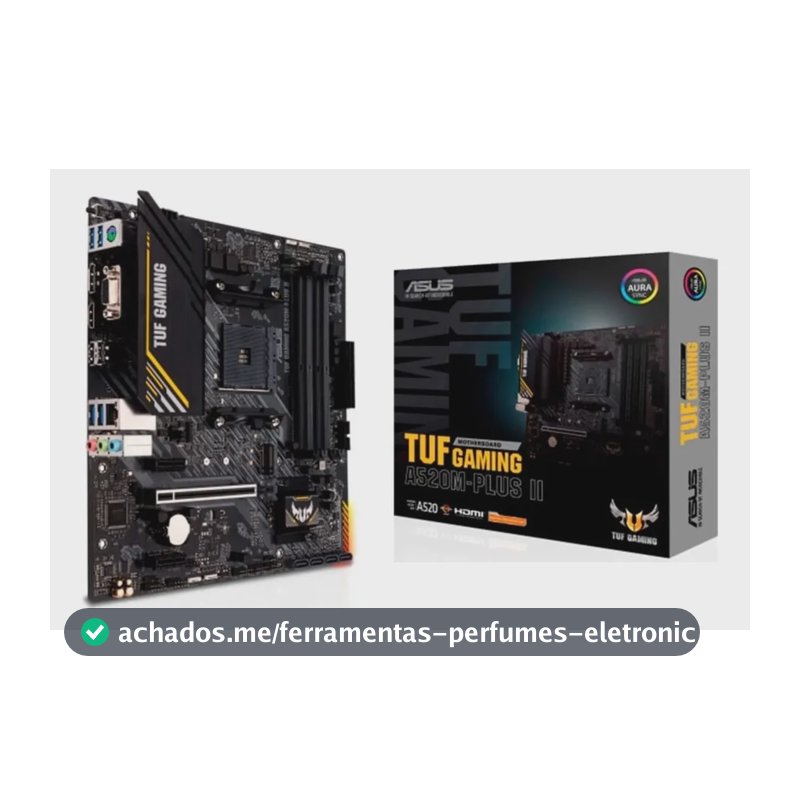 Placa Mãe Asus Tuf Gaming A520m-plus Ii, Amd Am4, Matx, Ddr4 Preto