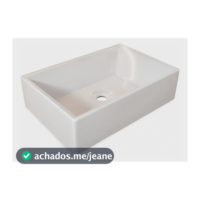 Cuba de Sobrepor Retangular Safira Movelove 27x39x9cm para Banheiro, Pia e Lavabo – Design Moderno