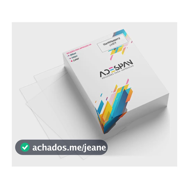 Vinil Adesivo Transparente Laser Super A3 Prova D'água 100 Folhas