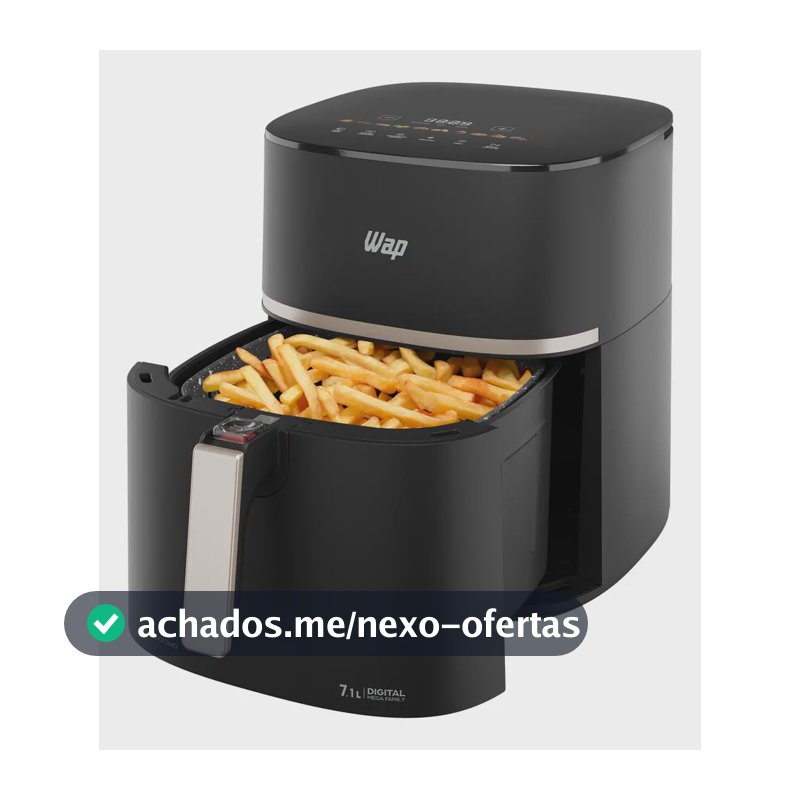 Fritadeira Elétrica Sem Óleo WAP Air Fryer Mega Digital 7,1L 1700W 220V