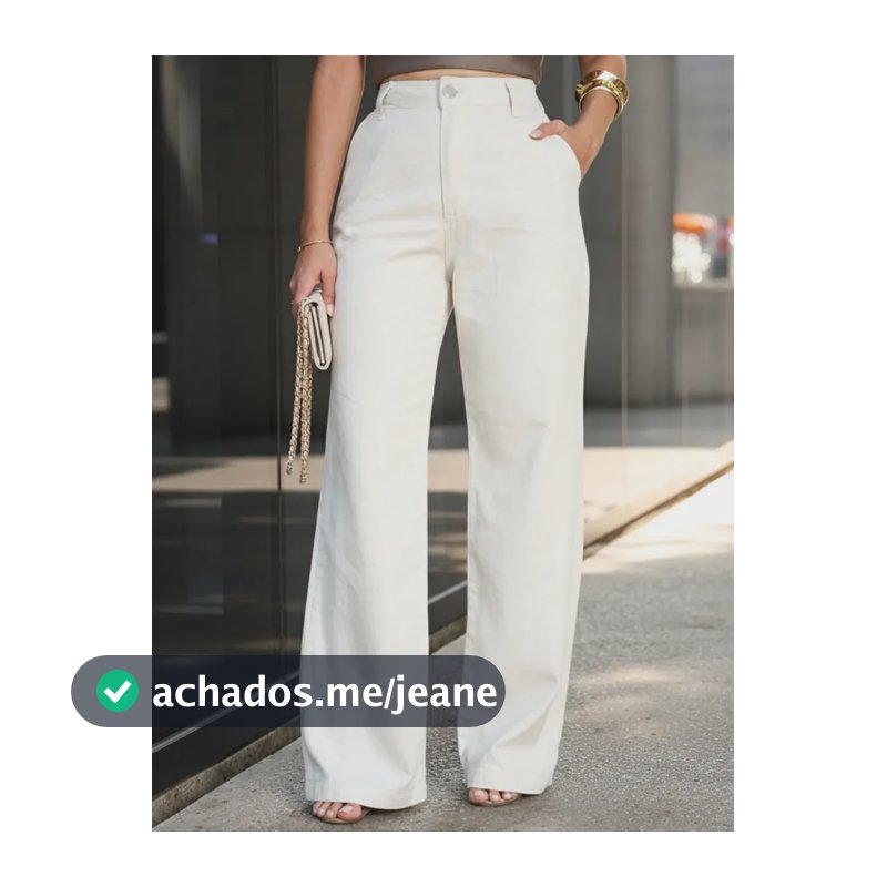 Calça Linho Wide Leg Cintura Alta