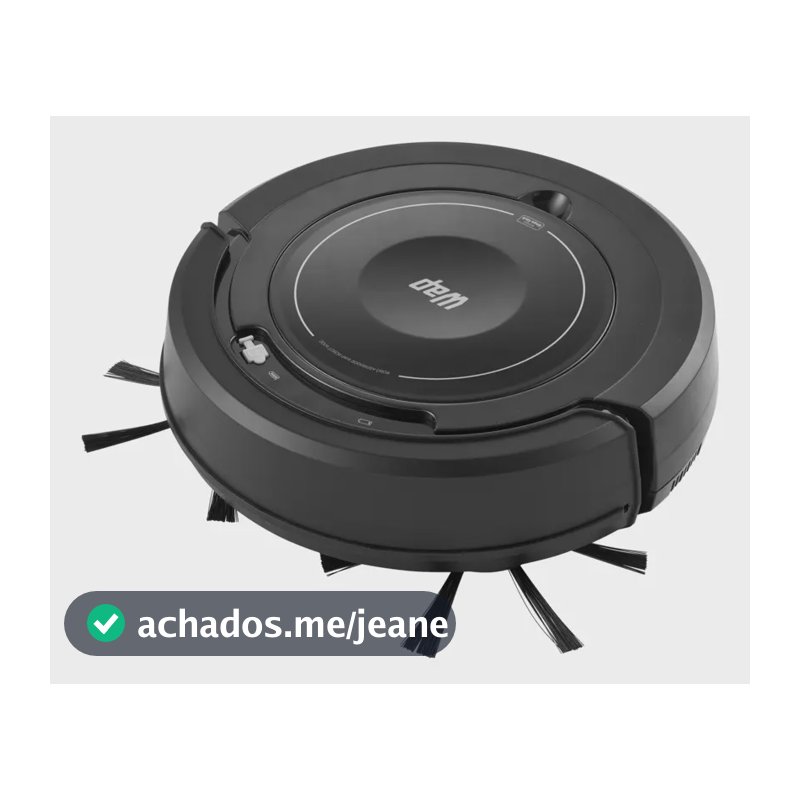 Robô Aspirador de Pó WAP ROBOT W100 - 3 em 1 Varre Aspira e Passa Pano, Sensor Antiqueda e de Impacto,