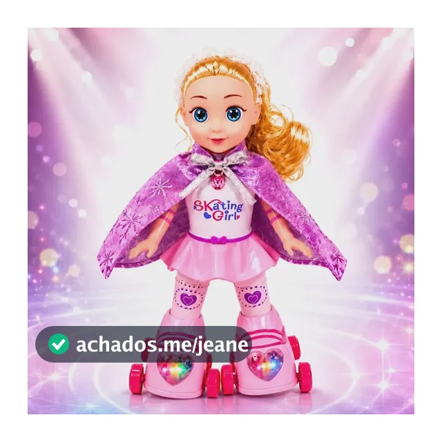 Boneca Patinadora Canta Dança Musical Luzes Led Infantil
