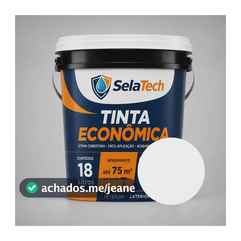 Tinta Acrílica Fosca Econômica Selatech 18l Interno Externo Branco