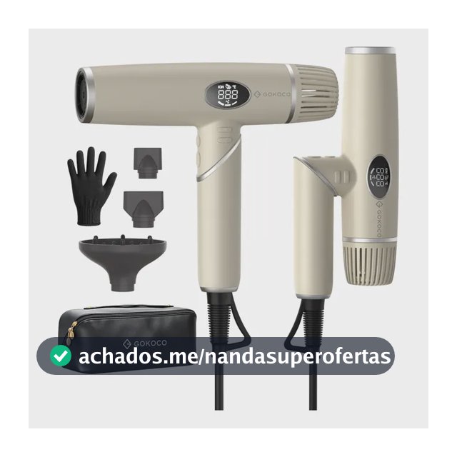 Secador De Cabelo Gd045 3em1 Portátil Dobrável 127v-220v Bege 127/220v