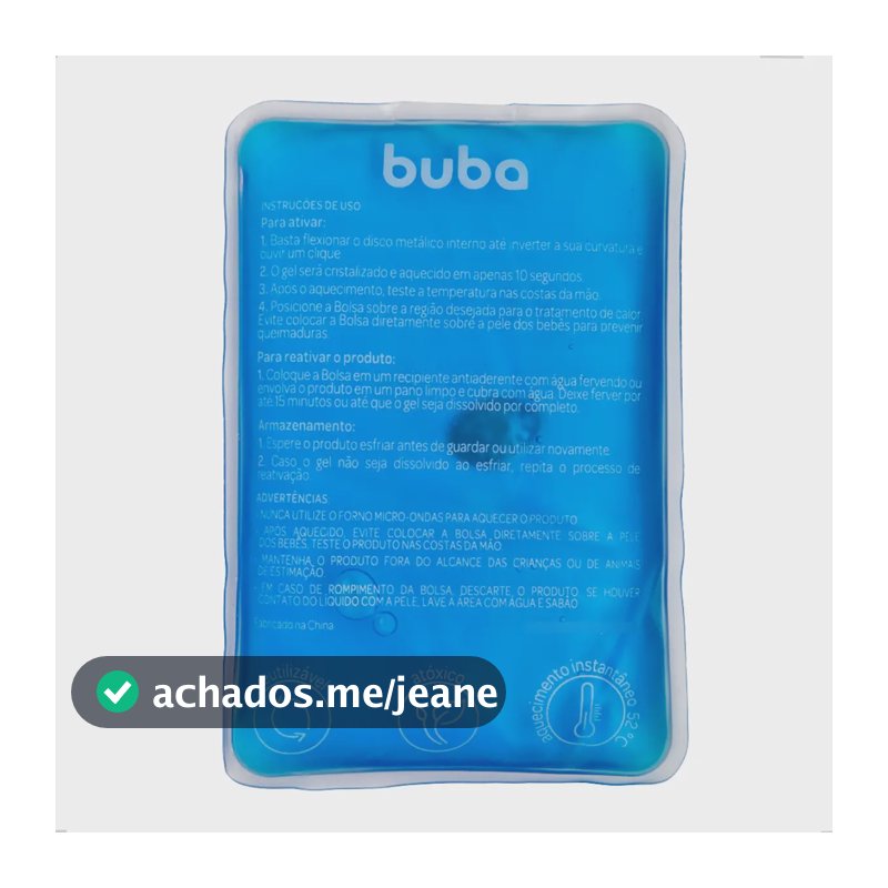 Bolsa Térmica Cólica Dores 14517 Compressa Reutilizável Buba