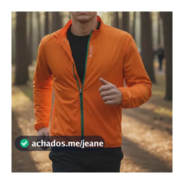 Jaqueta Corta Vento Ciclismo Masculino Laranja Com Bolso Rkc