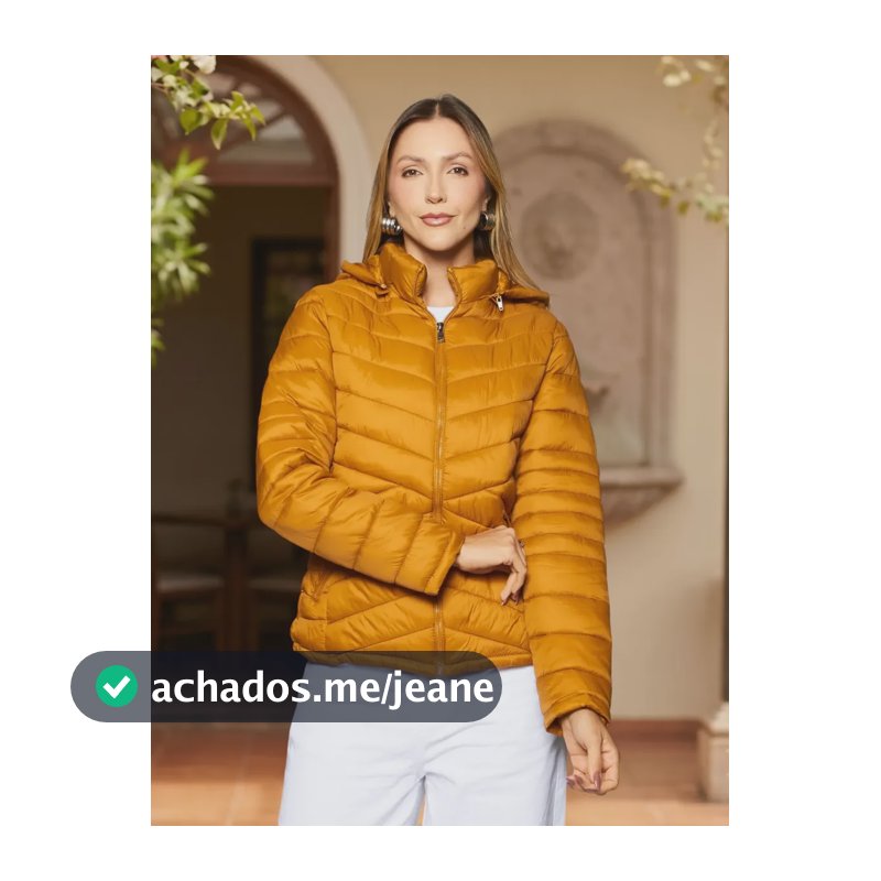 Jaqueta Fem. Nylon Matelasse Facinelli 620229 Mostarda P Liso