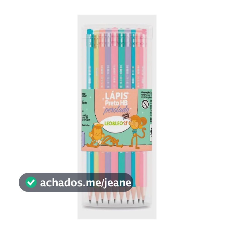 Lápis grafite Leonora Perolado kit 72u