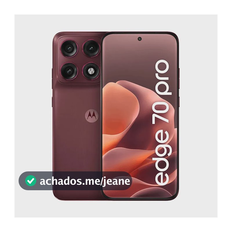 Smartphone Motorola Edge 70 Pro 5g - 512gb 12gb Ram+12gb Ram Boost, 4 Câmeras De 50mp, Tela 1.5k Extreme Amoled 144hz, Bateria 6500 Mah, Ip68/ip69 - Vinho