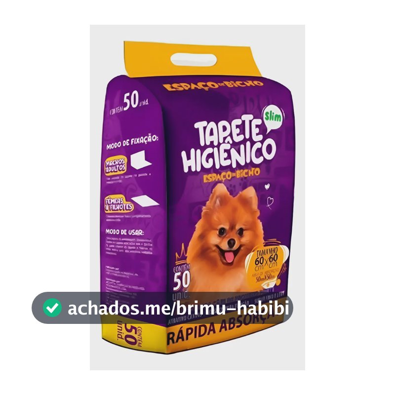 Tapete Higienico Espaço De Bicho 50 Unidades