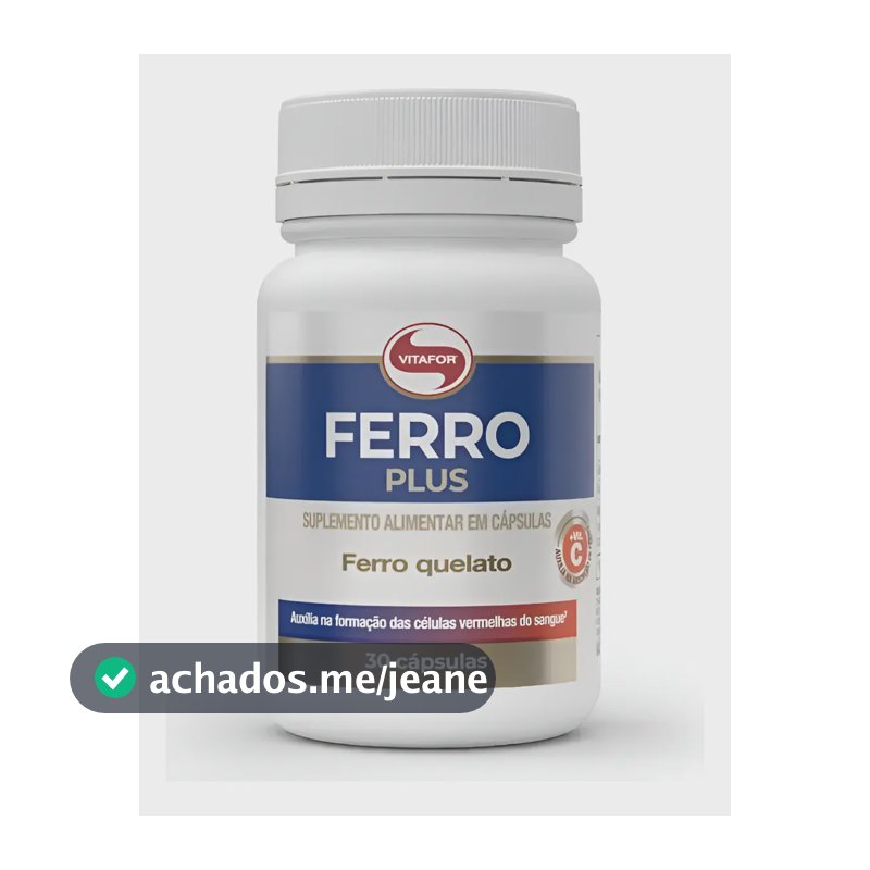 Suplemento Alimentar Ferro Plus 30 Cápsulas Vitafor