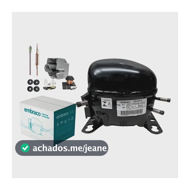 Motor Compressor Em2u60hlp 1/5 R134 110v Embraco Coquim Emr