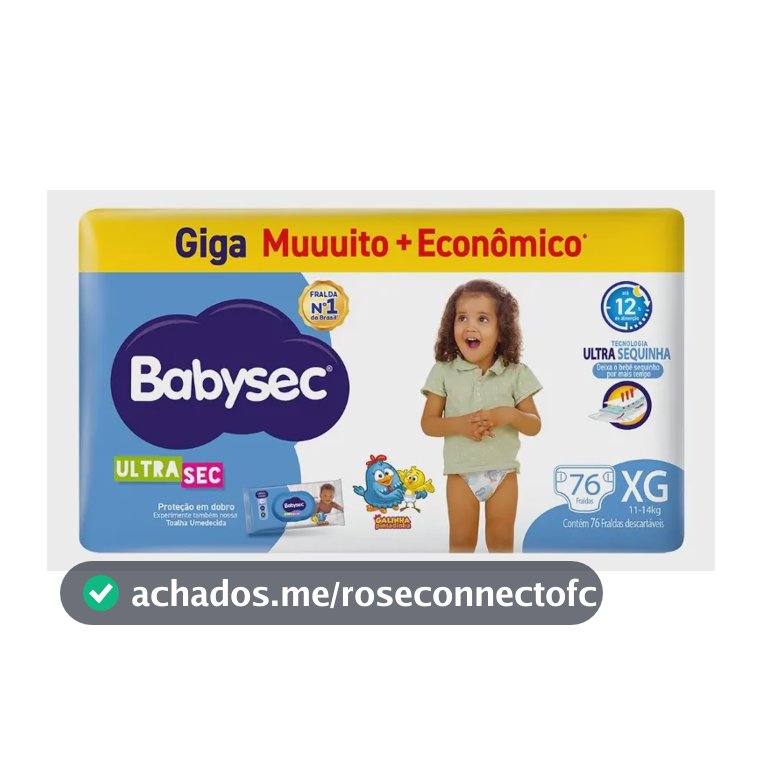 Fralda Babysec Ultra Giga Xg 76 Unidades