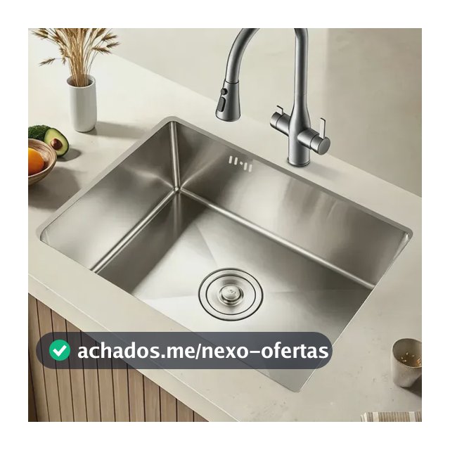 Cuba Pia de Cozinha Gourmet Inox Aço Inoxidável Anti-ruído com Cesto Escorredor Acessórios e Válvula de Drenagem Alta Durabilidade WINDA
