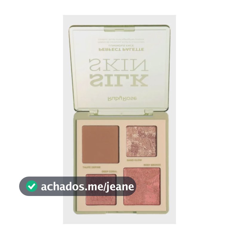 Paleta Contorno Blush Iluminador Silk Skin Ruby Rose Gold Sparkle