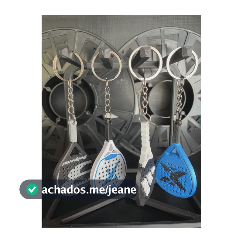 10 Chaveiros Mini Raquete Padel - Vários Modelos Diversos