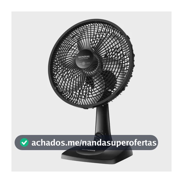 Ventilador de Mesa 30cm Super Power Mondial 60W VSP-30-B