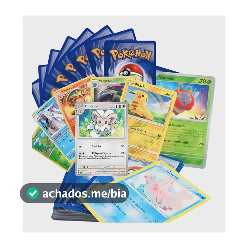 50 Cartas Pokémon Sem Repetidas Original Copag Com Brilhante