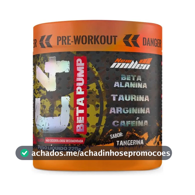 Cafeína New Millen C4 Beta Pump em pó sabor Tangerina x 225g