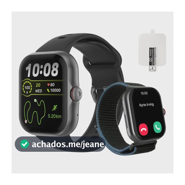 Smartwatch Bettdow Fb055 1.85" Esportivo Ia Gps 3atm Música Preto