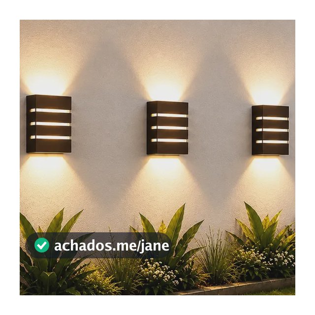 Kit 3 Arandela Luminaria Externa Interna Bivolt Parede Muro 127/220v Marrom