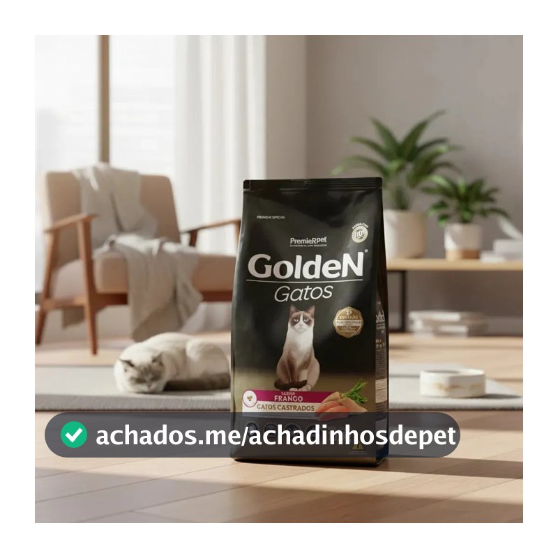 Golden Premium Especial Gatos Adultos Castrados Frango Castrados 10.1KG