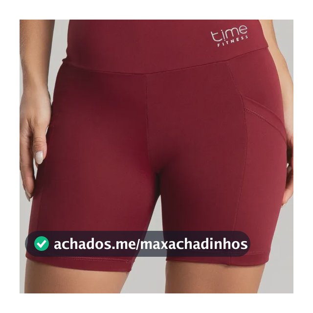 Bermuda Feminina Fitness Suplex Poliamida Com Bolso Corrida