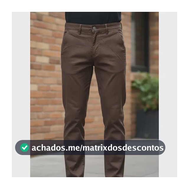 Calça Sarja Masculina Slim Bolso Embutido Com Elastano