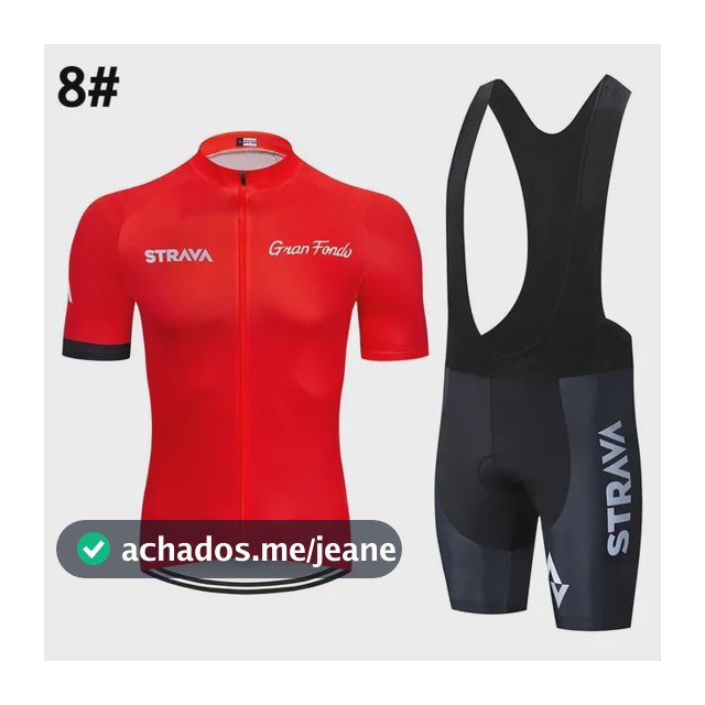 Conjunto Ciclismo Strava Camisa E Bermuda Bretelle Kit