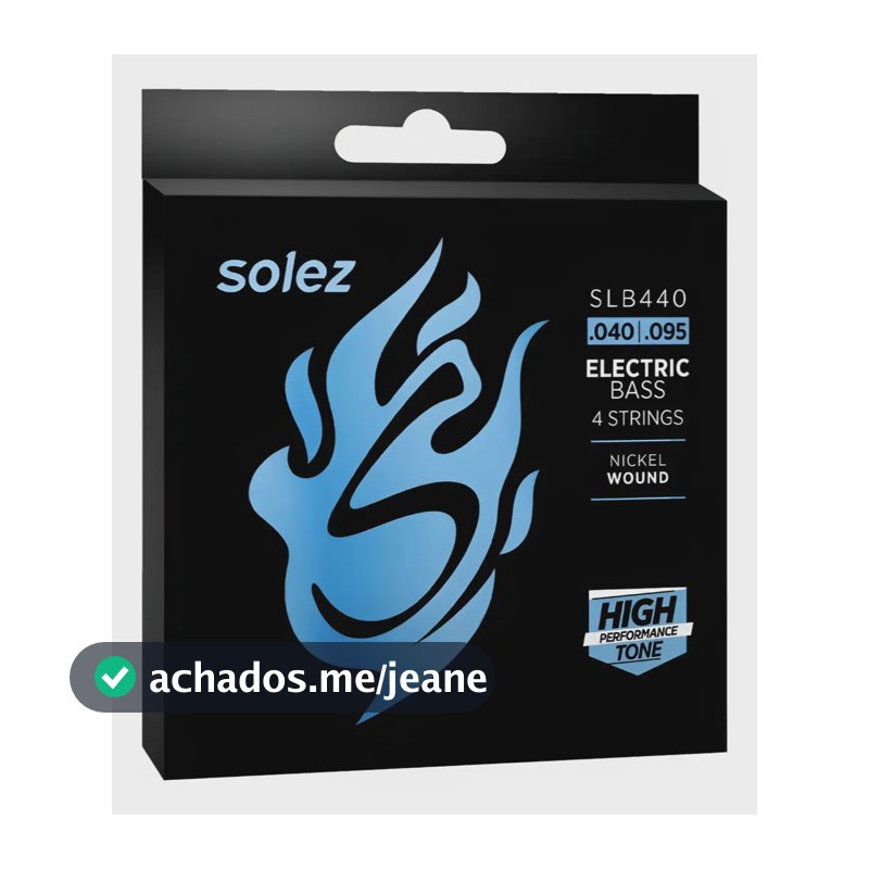 Encordoamento Baixo 4 Cordas 040 Solez SLB440 Nickel Wound