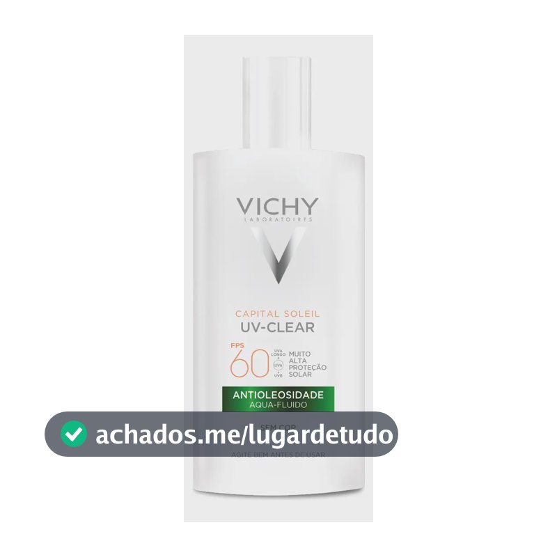 Protetor Solar Facial Sem Cor Antioleosidade Toque Seco FPS 60 Reduz Acne e Poros Acabamento Invisível Com Niacinamida Ácido Salicílico Capital Soleil UV-Clear Vichy 40g