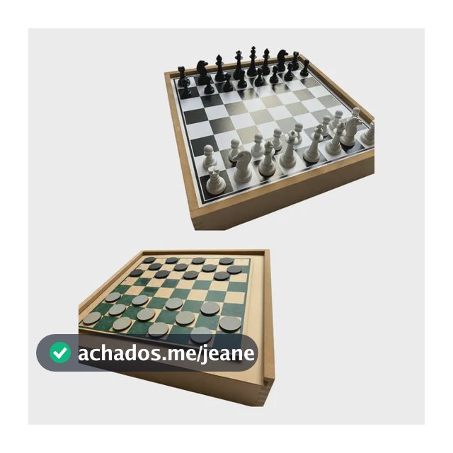 Jogo 2 em 1 Dama e Xadrez Zaramela Brinquedos Tabuleiro MDF