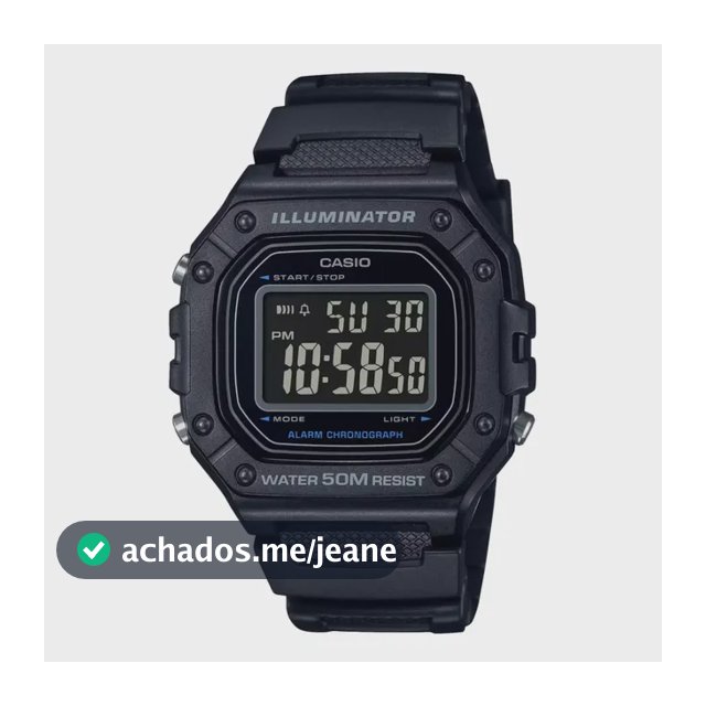 Relogio Casio Masculinoo Standar W-218h-1bvdf